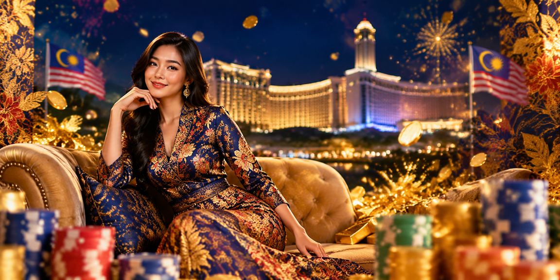 Suasana pertaruhan bertema batik di kawasan Genting Highlands Malaysia