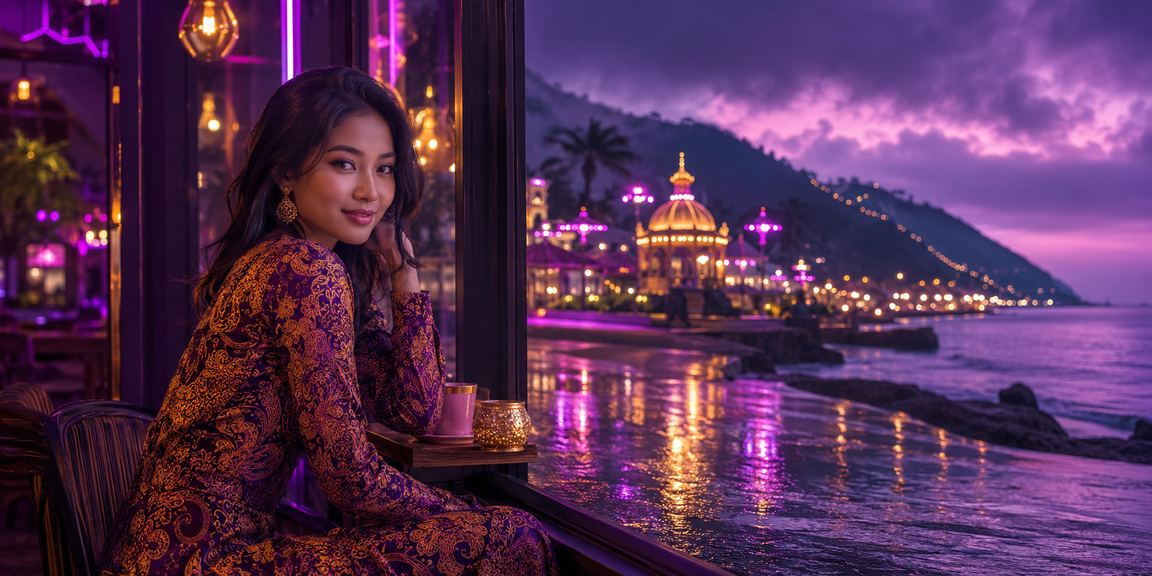 Pengguna Malaysia bermain permainan nombor loteri dengan tema batik tradisional